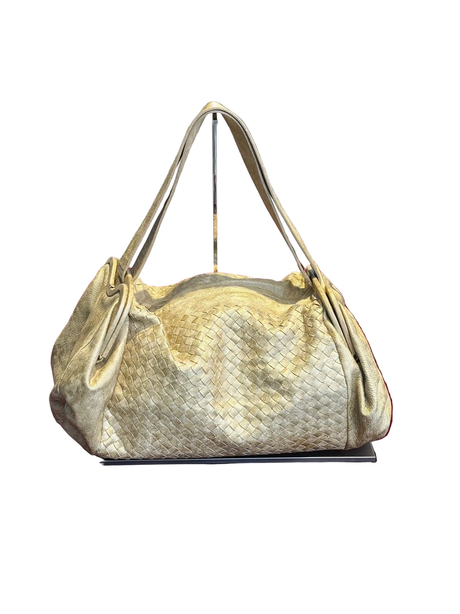 BV Intrecciato Shopper Gold