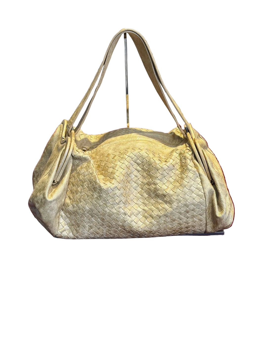 BV Intrecciato Shopper Gold