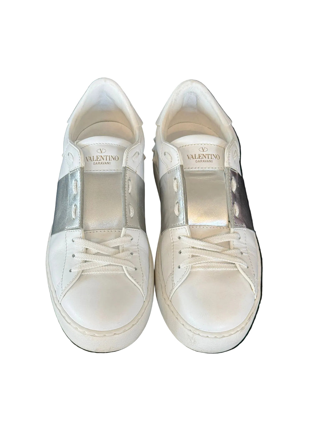 Valentino Garavani Open Sneaker Weiss-Silber