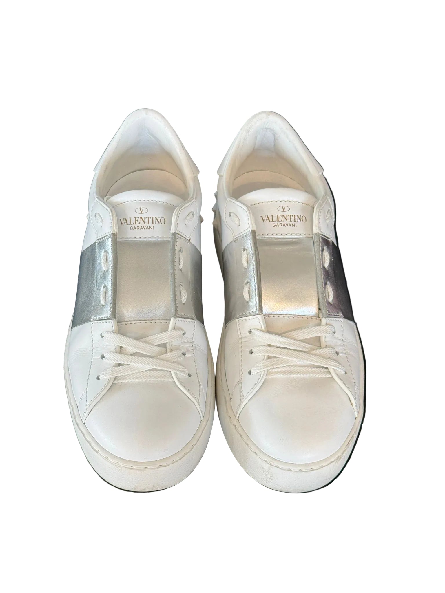 Valentino Garavani Open Sneaker Weiss-Silber