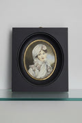 Porträtminiatur Kaiserin Marie Louise — Elfenbein Gouache Goldrahmen