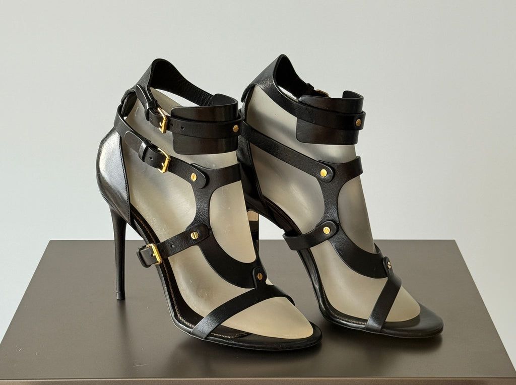 Tom Ford Cage Sandal Schwarz-Transparent Gold