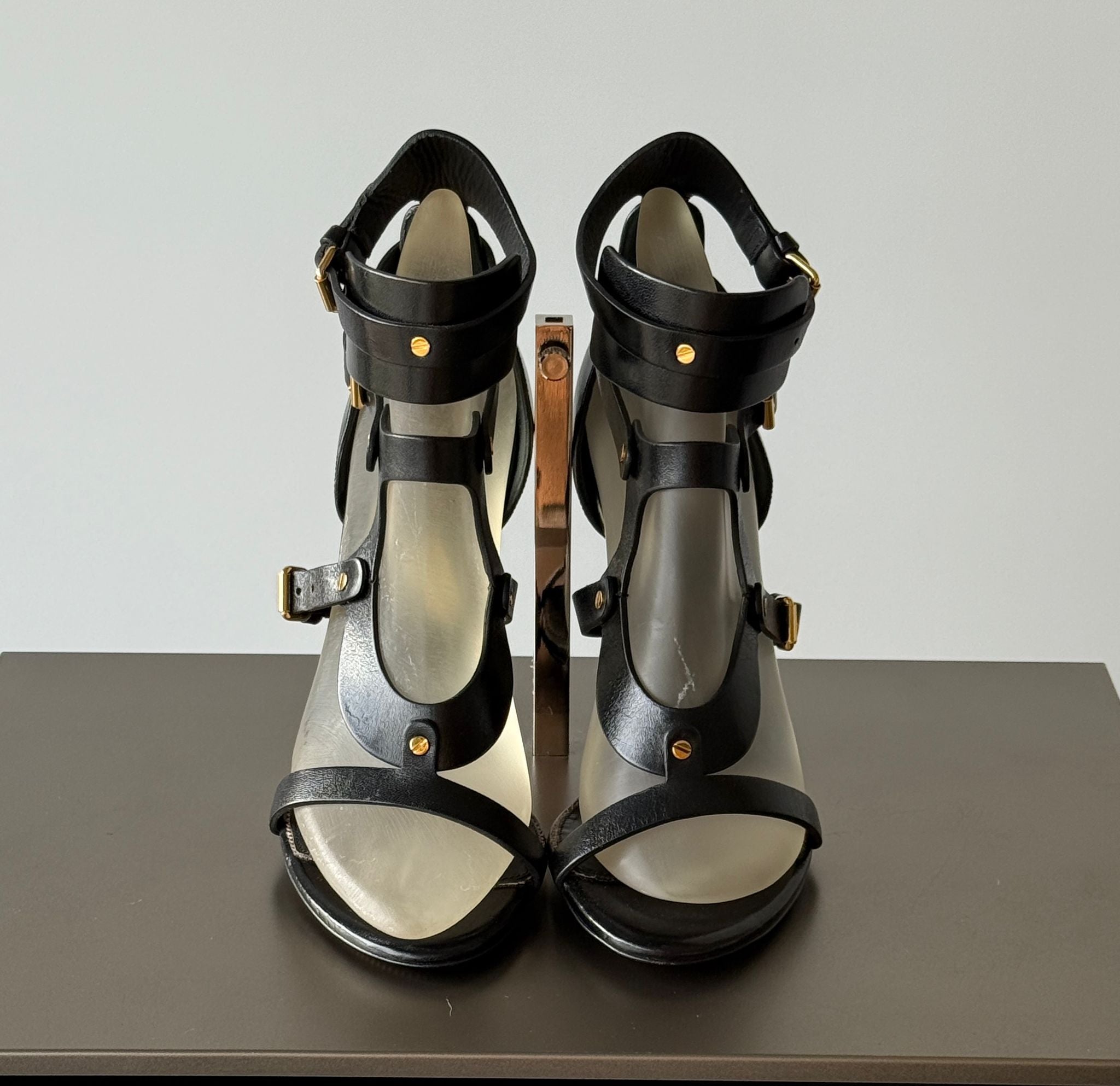 Tom Ford Cage Sandal Schwarz-Transparent Gold