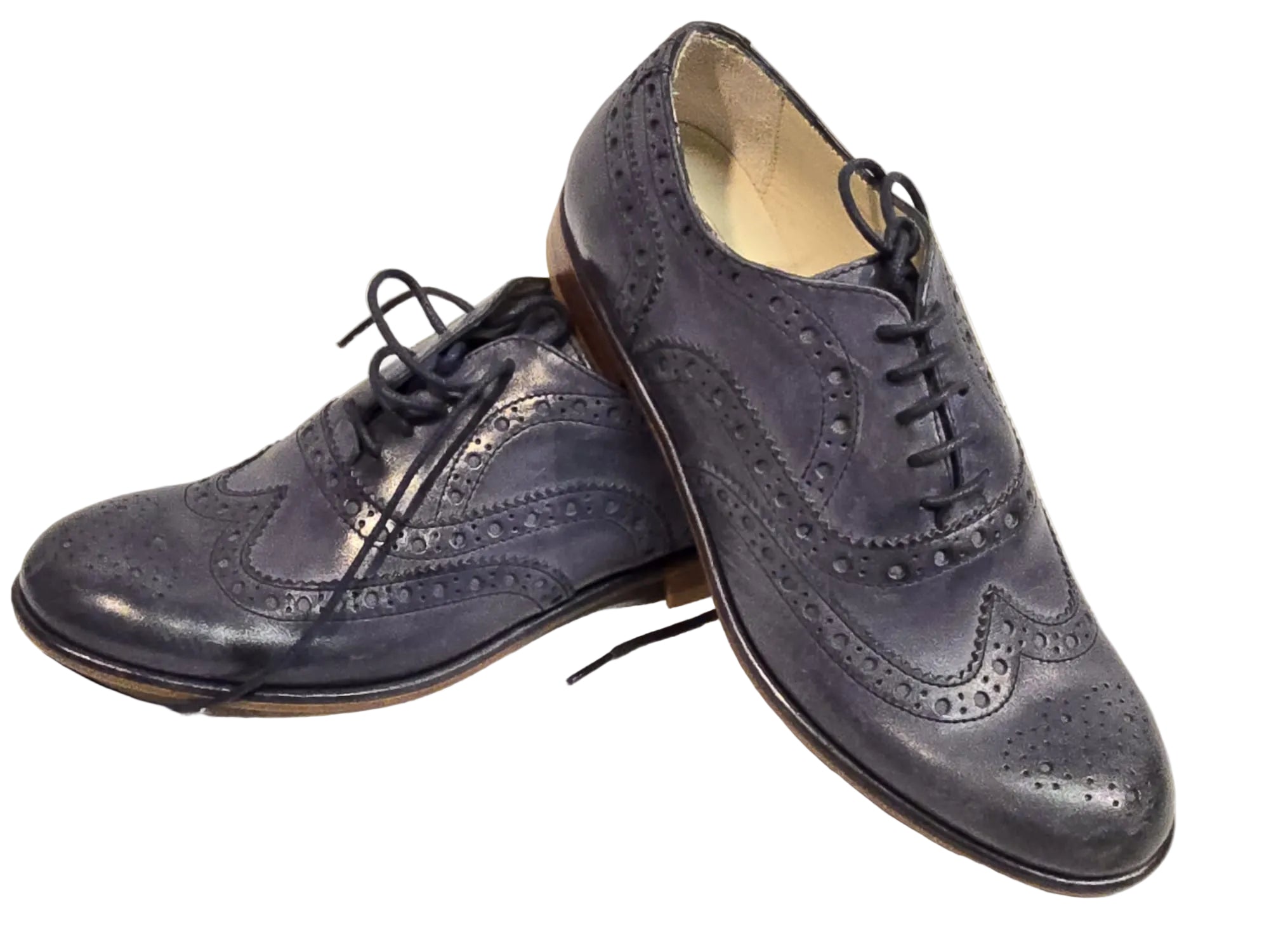 Triver Flight – Damen Leder Brogues Oxford Schnürschuhe
