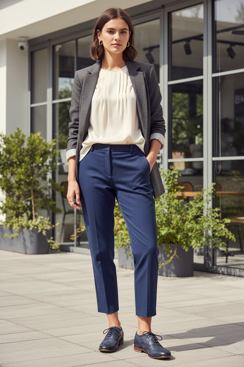 Triver Flight – Damen Leder Brogues Oxford Schnürschuhe