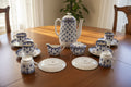 Spode Bone China England – Fleur de Lys Blue – Kaffeeservice
