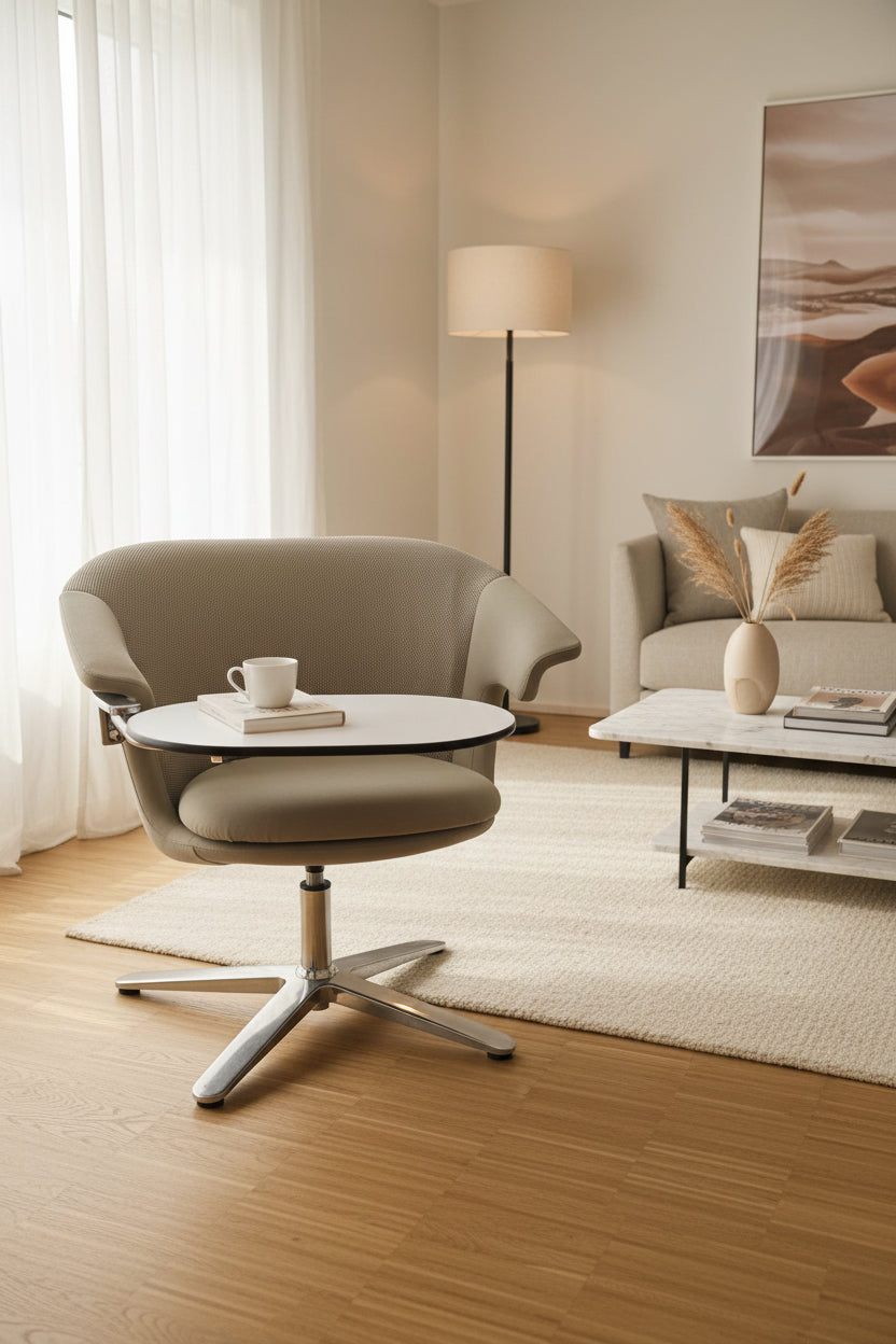 Steelcase Lounge Sessel „Planning" mit Beistelltisch