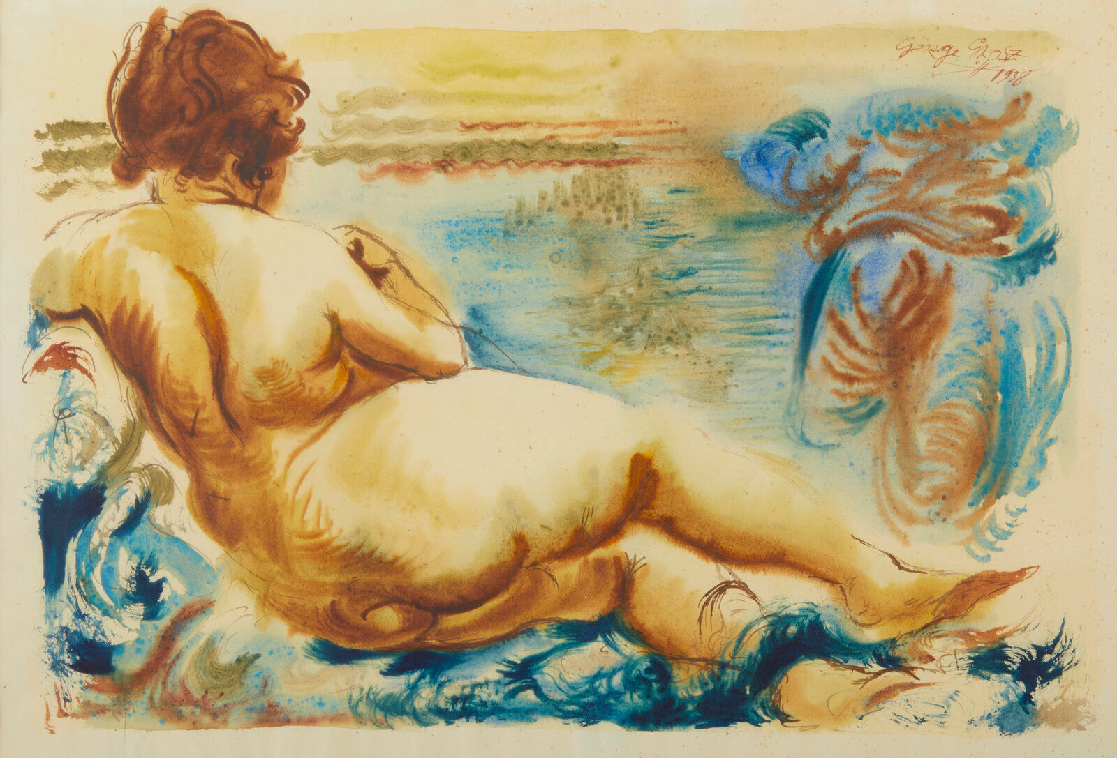 Georges Grosz FEMALE NUDE, CAPE COD