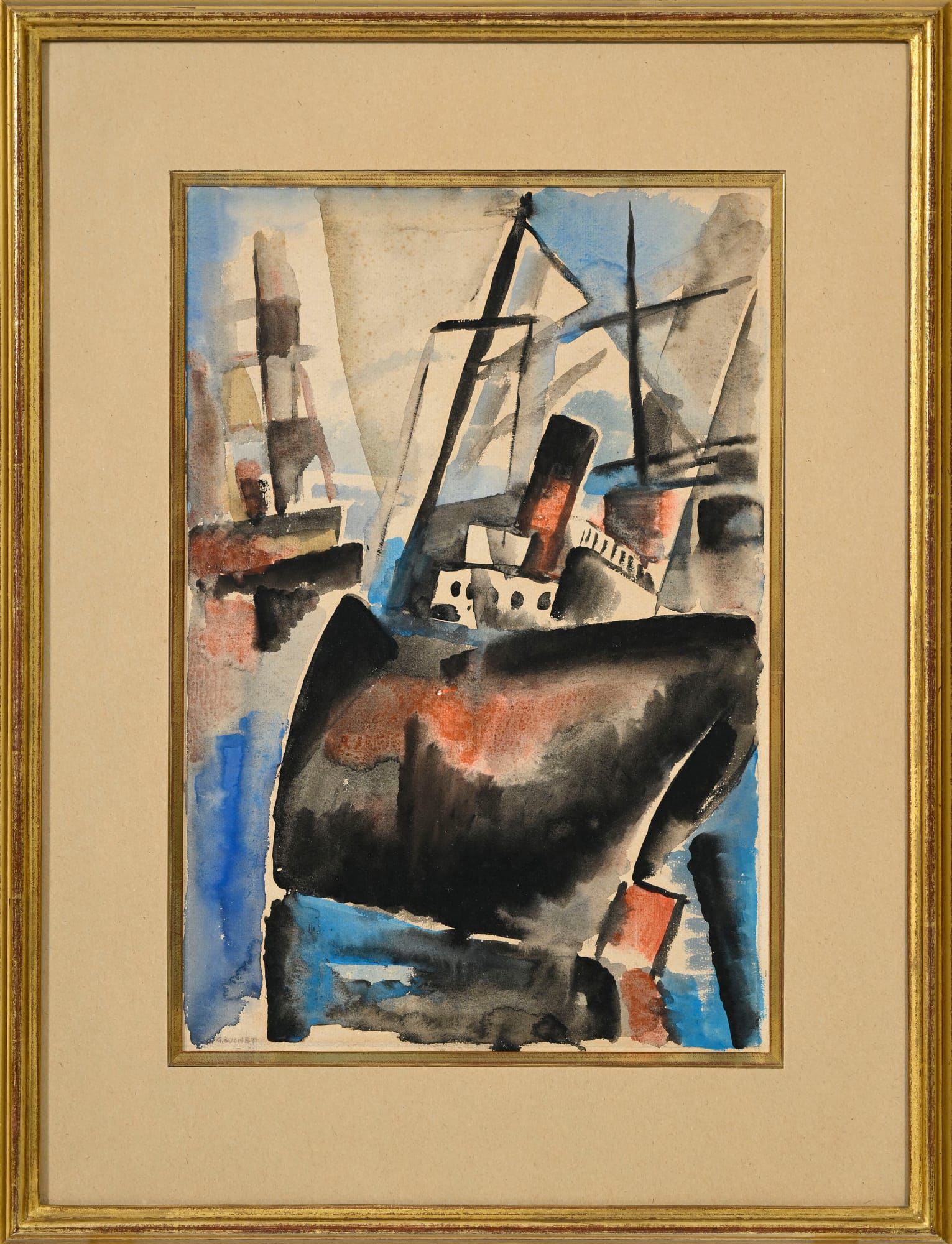 Gustave Buchet Le cargo échoué au port