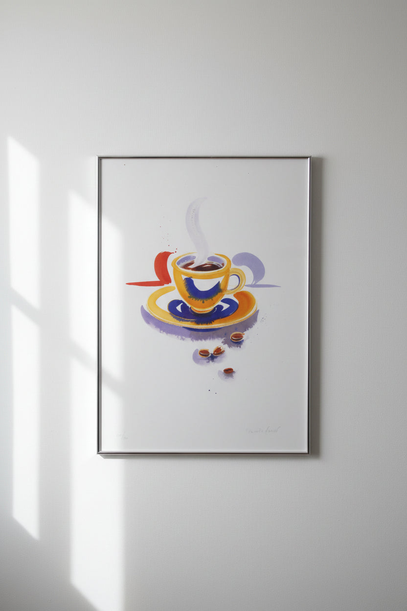 Daniela Hauser – Farblithografie Kaffeetasse – Limitierte Auflage 100/100 – Handsigniert und Nummeriert – Letztes Exemplar