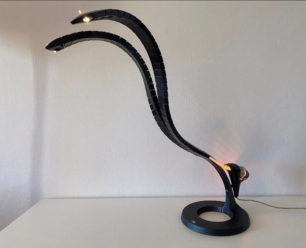 Lumina Italia Design-Schreibtischlampe Doppelarm Flexibel Made in Italy