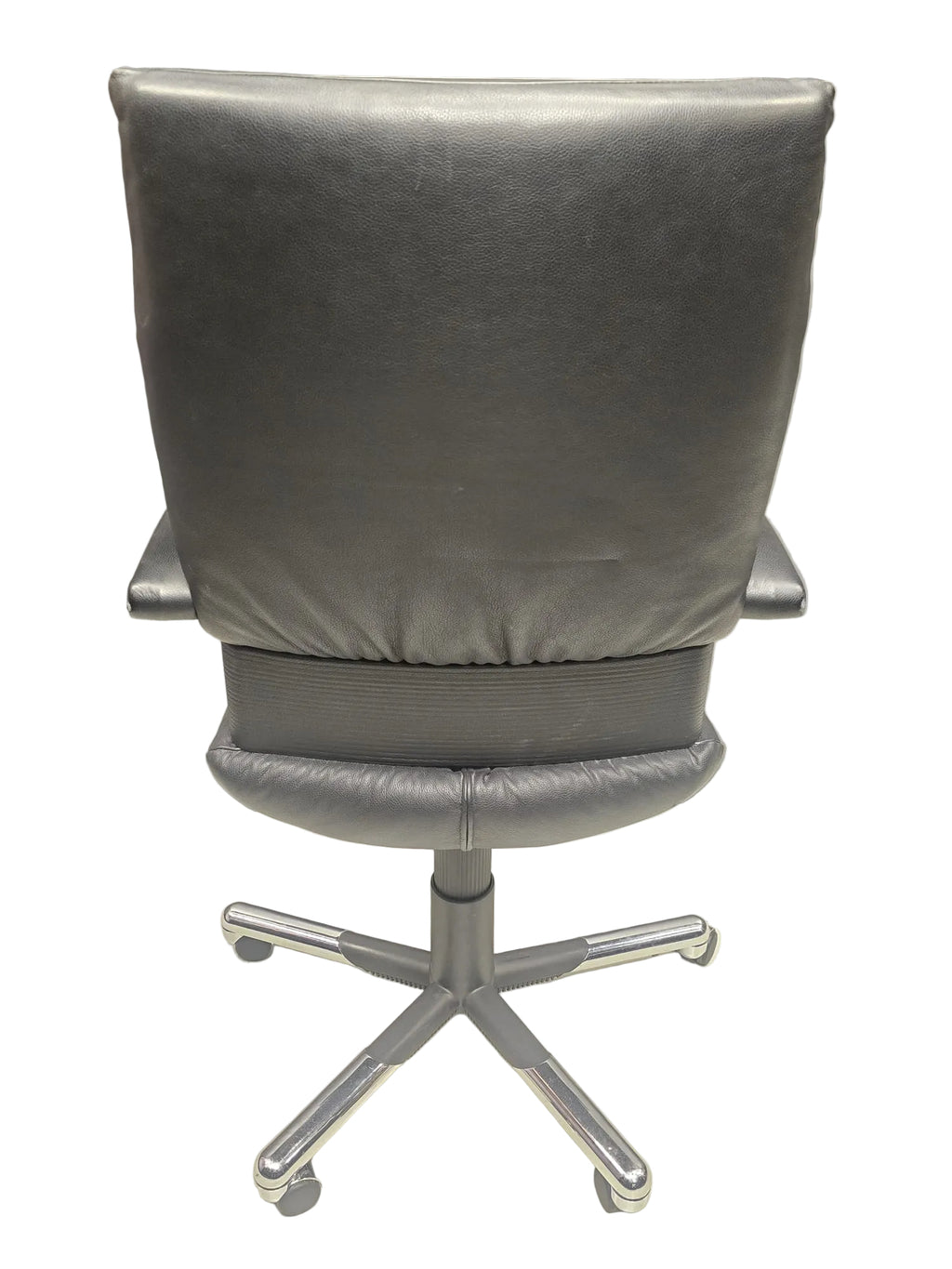 Vitra 50 Bürodrehstuhl – Schwarzes Leder