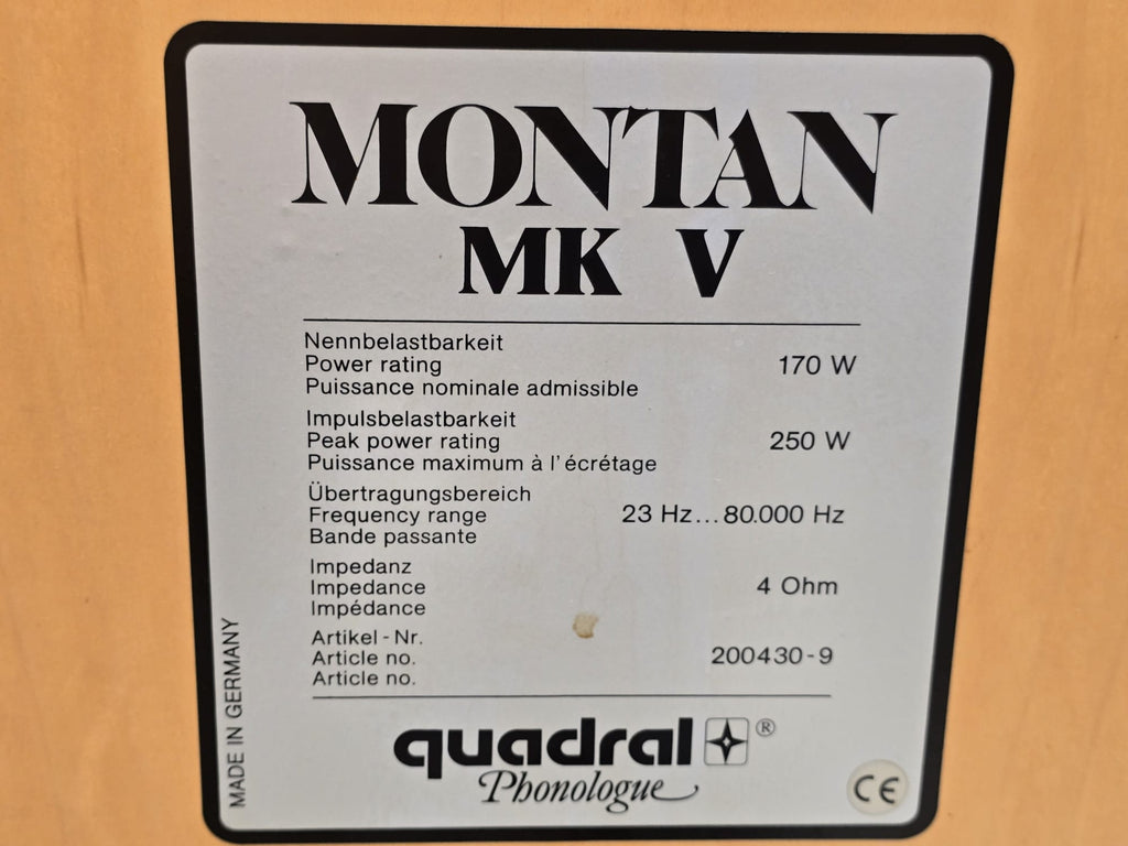 Quadral Montan MK V – Standlautsprecher Paar