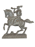 Antike Metallskulptur – Reitender Trompeter – Zinkguss – Historismus – 19./20. Jahrhundert